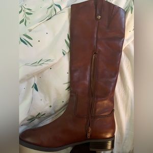 REAL LEATHER COGNAC BOOTS